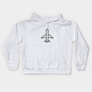 Funny Airplane Icon, Aviation Kids Hoodie